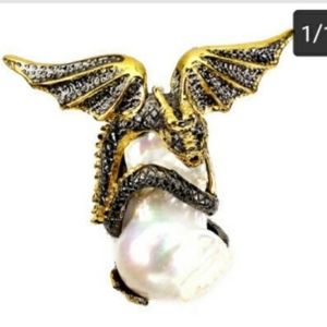 'Game of Thrones' Series: Dragon/ Pearl Pendant
